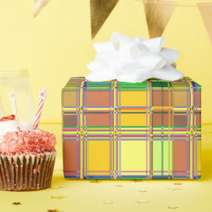Karibische Bunte Stoff Madras Tartan Geschenkpapier