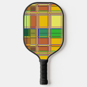 Karibische Bunte Stoff Madras Tartan Pickleball Schläger
