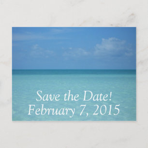 Karibische Horizont-Save the Date Postkarte