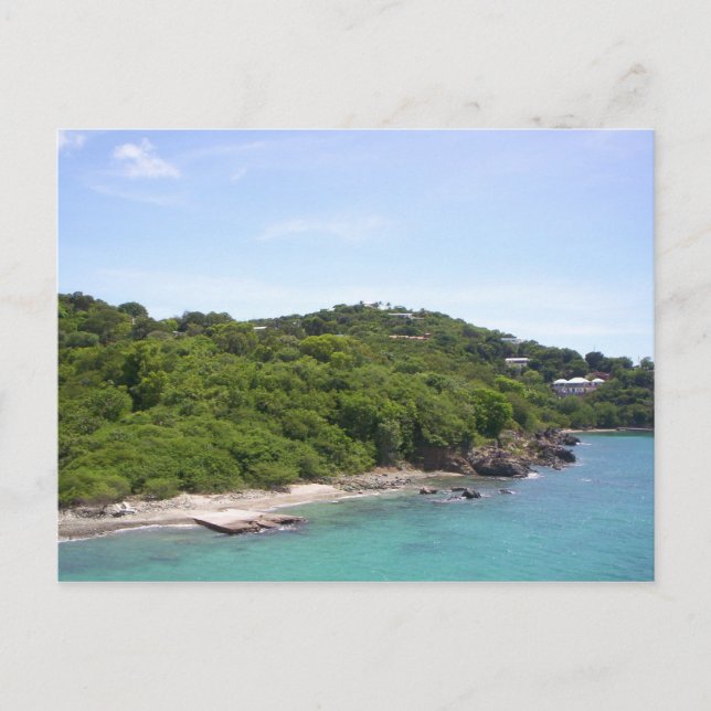 Karibische Meere übersehen Postkarte (Vorderseite)