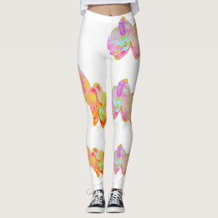 Karibische Orchideen, tropische Blume Leggings