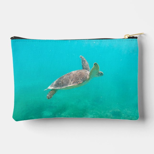 Karibische Schildkröte Zubehörtasche (Rückseite)