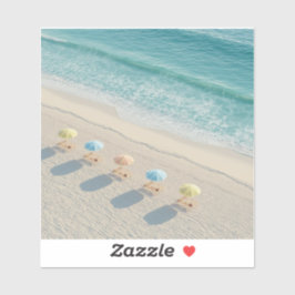 Karibische Strandszene Aufkleber
