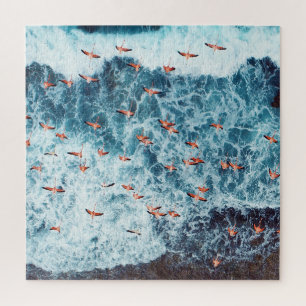 Karibischer Flamingos: Die Fluchtszene der Natur Puzzle