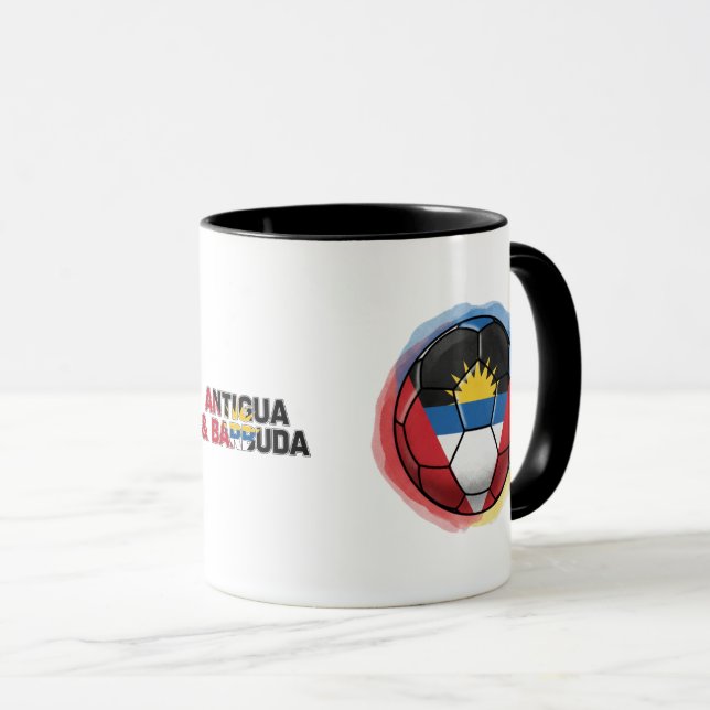 Karibischer Fußball – Antigua & Barbuda Edition Tasse (VorderseiteRechts)