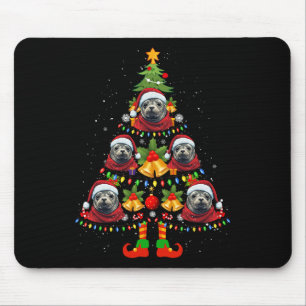 Karibischer Mönch Siegel Hund Weihnachtsmannmütze  Mousepad
