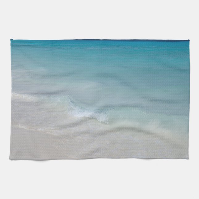 Karibischer Ozean Strand Traum 8 Geschirrtuch (Horizontal)