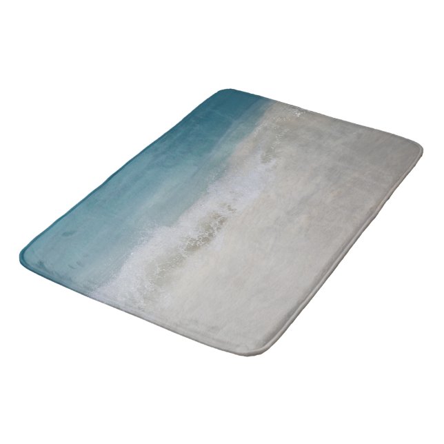 Karibischer Ozean Strand Traum 9 Badematte (Schrägansicht)