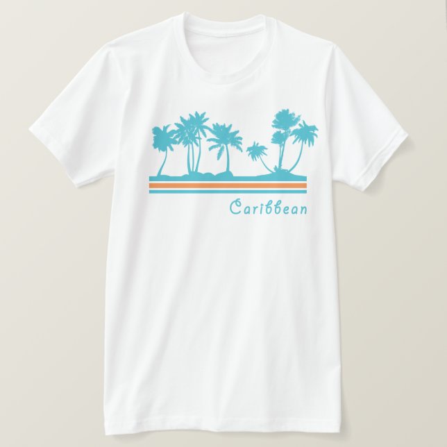 Karibischer Retro-T - Shirt (Design vorne)