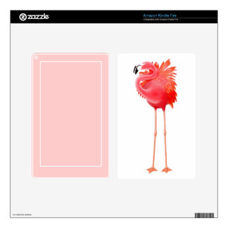 Karibischer rosa Flamingo zünden Feuer-Haut an Aufkleber Für Den Kindle Fire