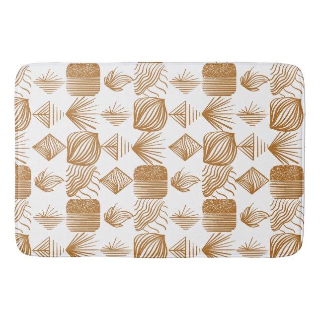 Karibischer Stammbaum: Gold, Weiß Badematte (Vorderseite)