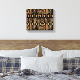 Karibischer Stammbaum: Schwarz, Gold Leinwanddruck