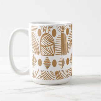 Karibischer Stammbaum: Weiß, Gold Kaffeetasse