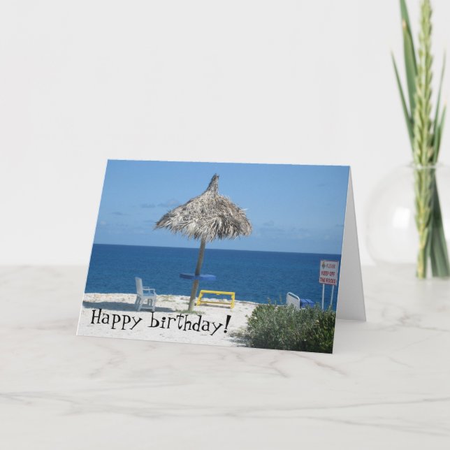 Karibischer Strand Karte (Vorderseite)