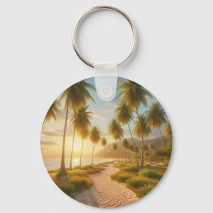 karibischer/tropischer/hawaiianischer Sonnenunterg Schlüsselanhänger
