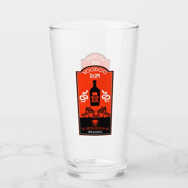 Karibischer Voodoo Rum Glas (Vorderseite)