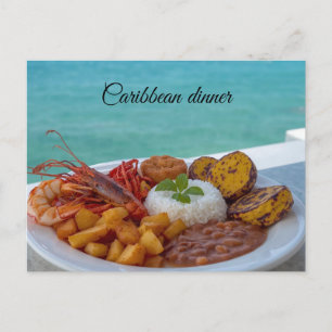 karibisches Abendessen Postkarte