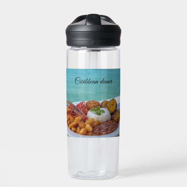 Karibisches Abendessen Trinkflasche (Vorderseite)