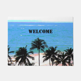 Karibisches Blau Fußmatte