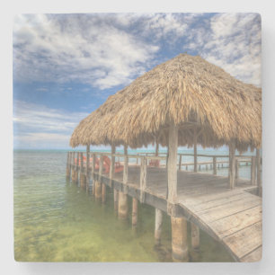 Karibisches Dock Steinuntersetzer