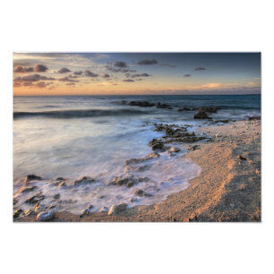 Karibisches Meer, Cayman Islands. Brechende Wellen Fotodruck