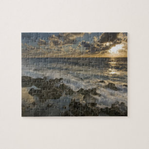 Karibisches Meer, Cayman Islands. Brechende Wellen Puzzle