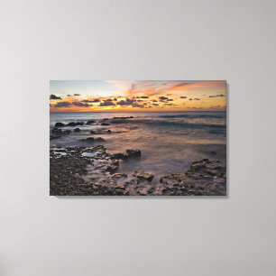 Karibisches Meer, Kaimaninseln.  Absturzwellen 2 Leinwanddruck