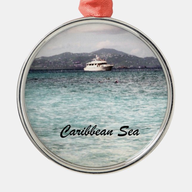 Karibisches Meer Ornament Aus Metall (Vorne)