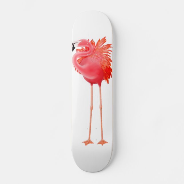 Karibisches rosa Flamingo-Skateboard Skateboard (Vorderseite)