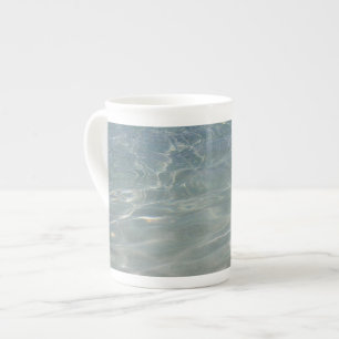 Karibisches Wasser Abstract Blau Natur Prozellantasse