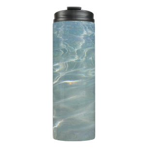 Karibisches Wasser Abstract Blau Natur Thermosbecher