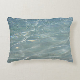 Karibisches Wasser Abstract Blau Natur Zierkissen