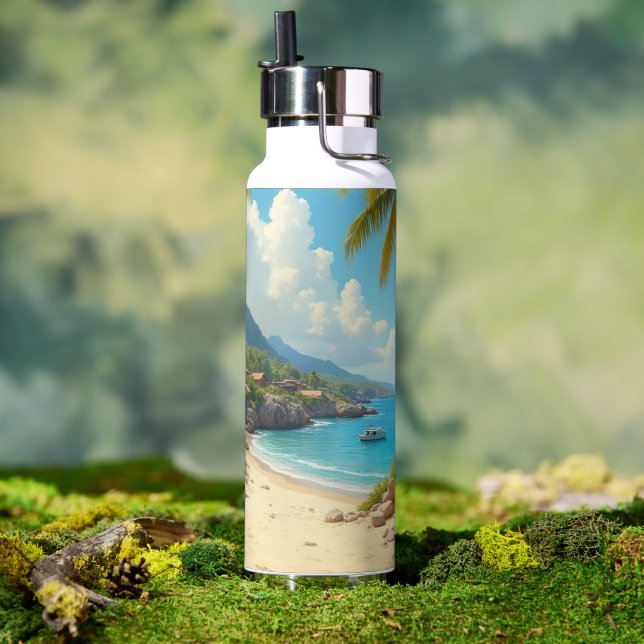 Karibisches Wochenende Trinkflasche (Außenbereich)