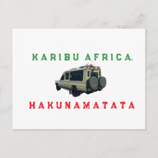 Karibu Africa Postkarte | Willkommen Afrika | Prem