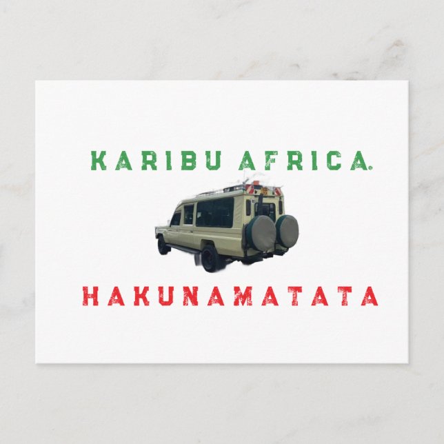 Karibu Africa Postkarte | Willkommen Afrika | Prem (Vorderseite)