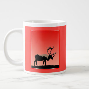 Karibu bei Sonnenuntergang - Originale Tierweltkun Jumbo-Tasse