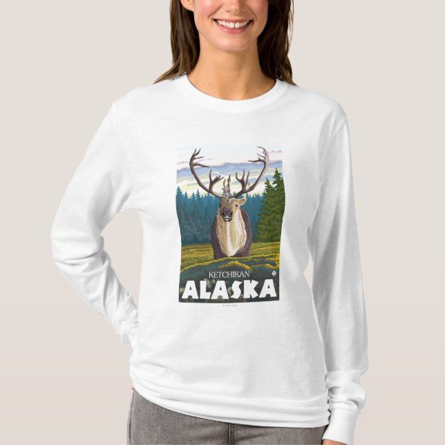Karibu im wilden - Ketchikan, Alaska T-Shirt (Vorderseite)