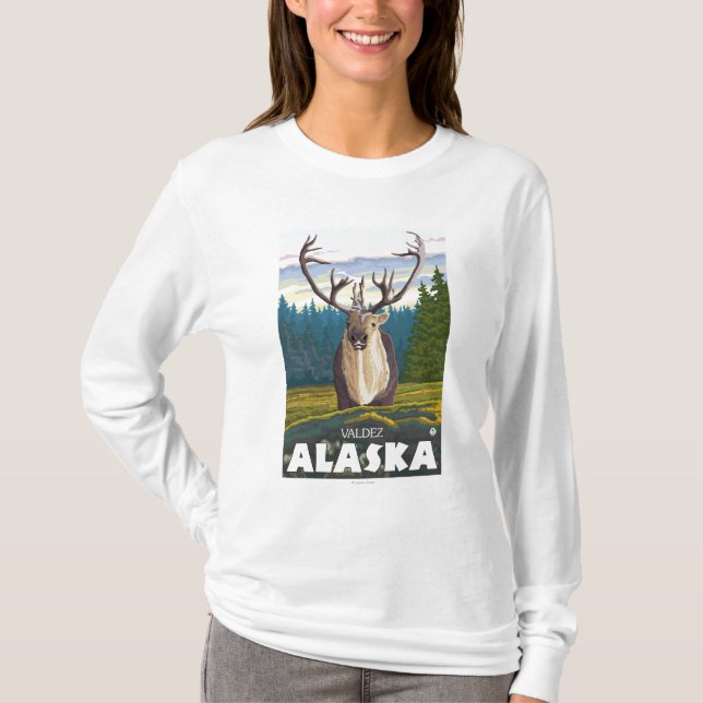 Karibu im wilden - Valdez, Alaska T-Shirt (Vorderseite)