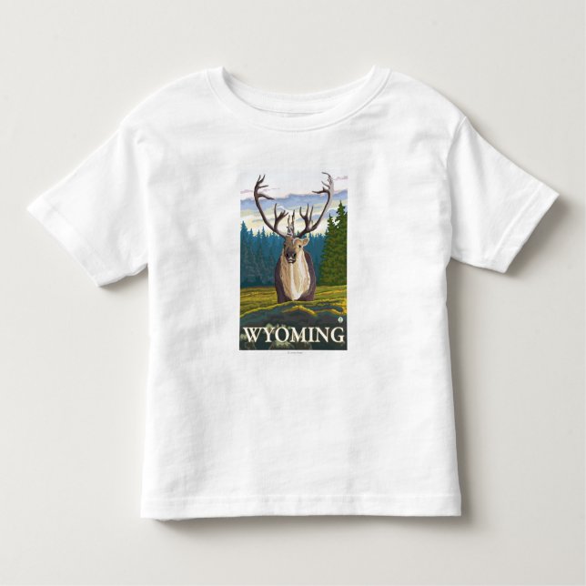 Karibu im wilden - Wyoming Kleinkind T-shirt (Vorderseite)