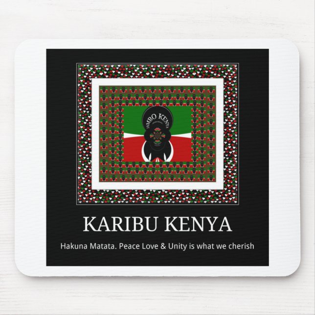 Karibu Kenya Hakuna Matata Mousepad (Vorne)