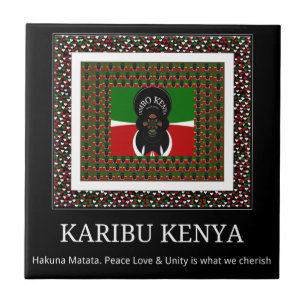 Karibu Kenya: Vibrant National Flag Colors Design Fliese