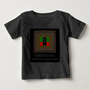 Karibu Kenya: Vibrant National Flag Colors Hakuna Baby T-shirt
