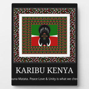 Karibu Kenya: Vibrant National Flag Colors Hakuna Fotoplatte