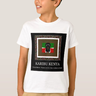 Karibu Kenya: Vibrant National Flag Colors Hakuna T-Shirt