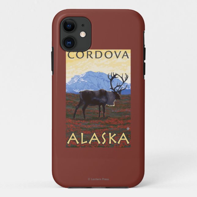 Karibu-Szene - Cordova, Alaska Case-Mate iPhone Hülle (Rückseite)