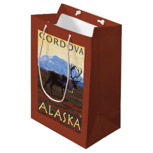 Karibu-Szene - Cordova, Alaska Mittlere Geschenktüte