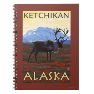 Karibu-Szene - Ketchikan, Alaska Notizblock
