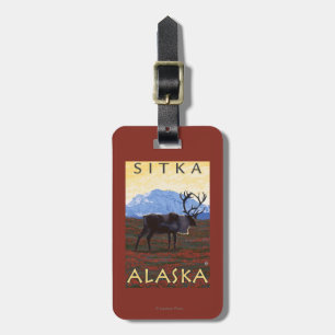 Karibu-Szene - Sitka, Alaska Gepäckanhänger