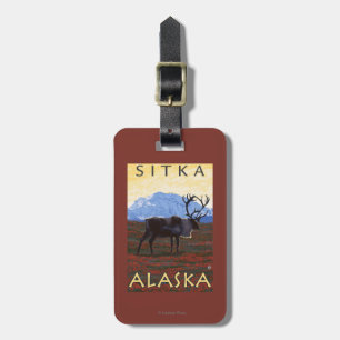 Karibu-Szene - Sitka, Alaska Gepäckanhänger