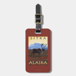 Karibu-Szene - Sitka, Alaska Gepäckanhänger